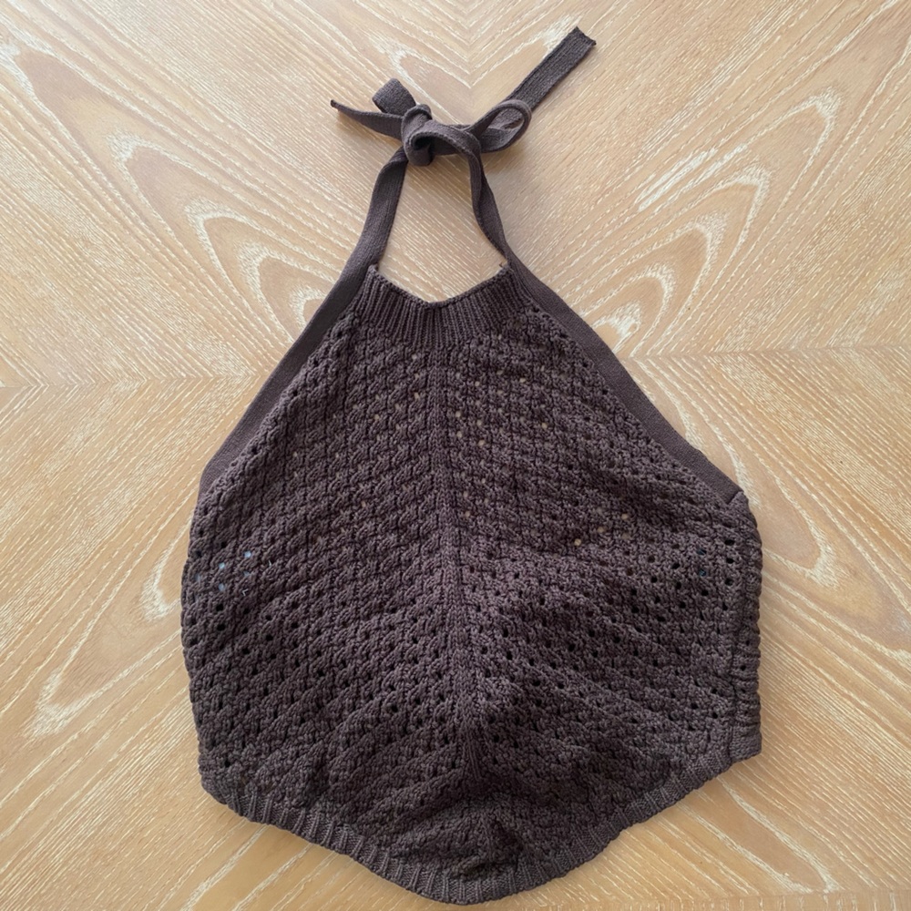 Brown Crotchet Top